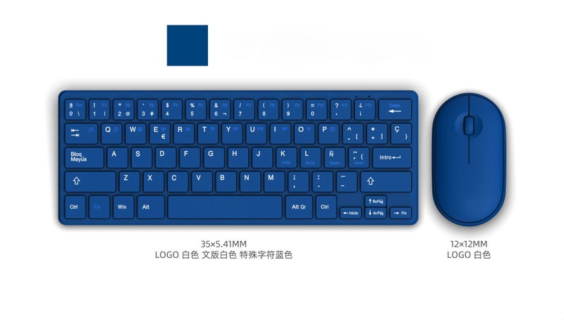 Bluejw Slim Mini Wireless Gaming Keyboard and Mouse Combo - Ergonomic Design for Comfortable PC Gaming - Image 1